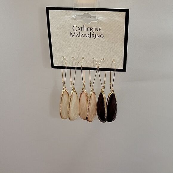 BRAND NEW  CATHERINE MALANDRINO DANGLING DROP WOMEN"S EARRINGS - Picture 3 of 12